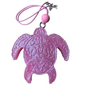 Car Freshie Pink Turtle. Cactus Flower, Jade, Rainwater and Lavender Scent 4"x4"